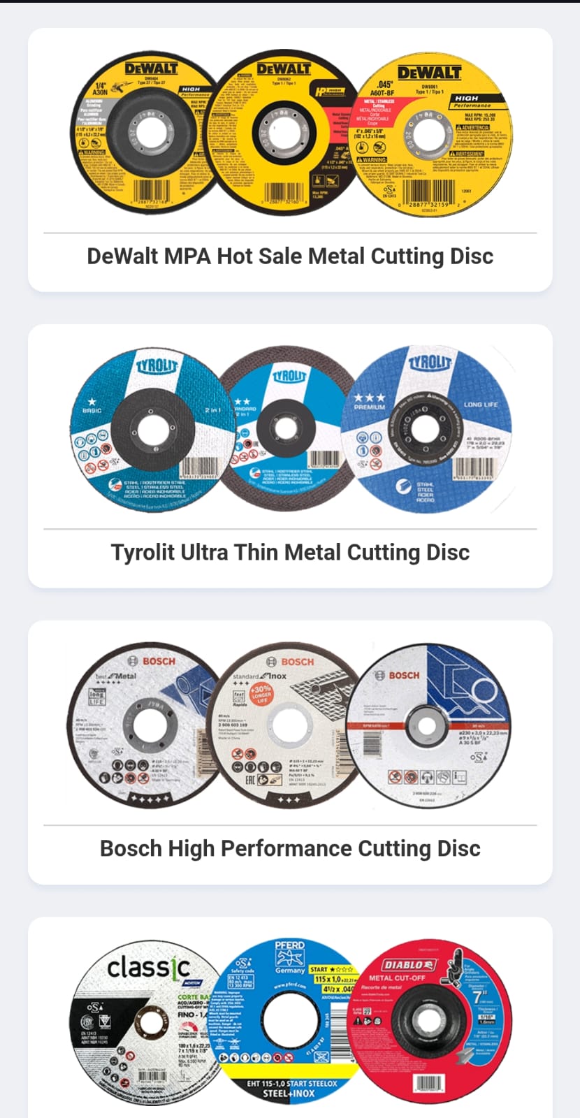 Cutting & Grinding Disc
